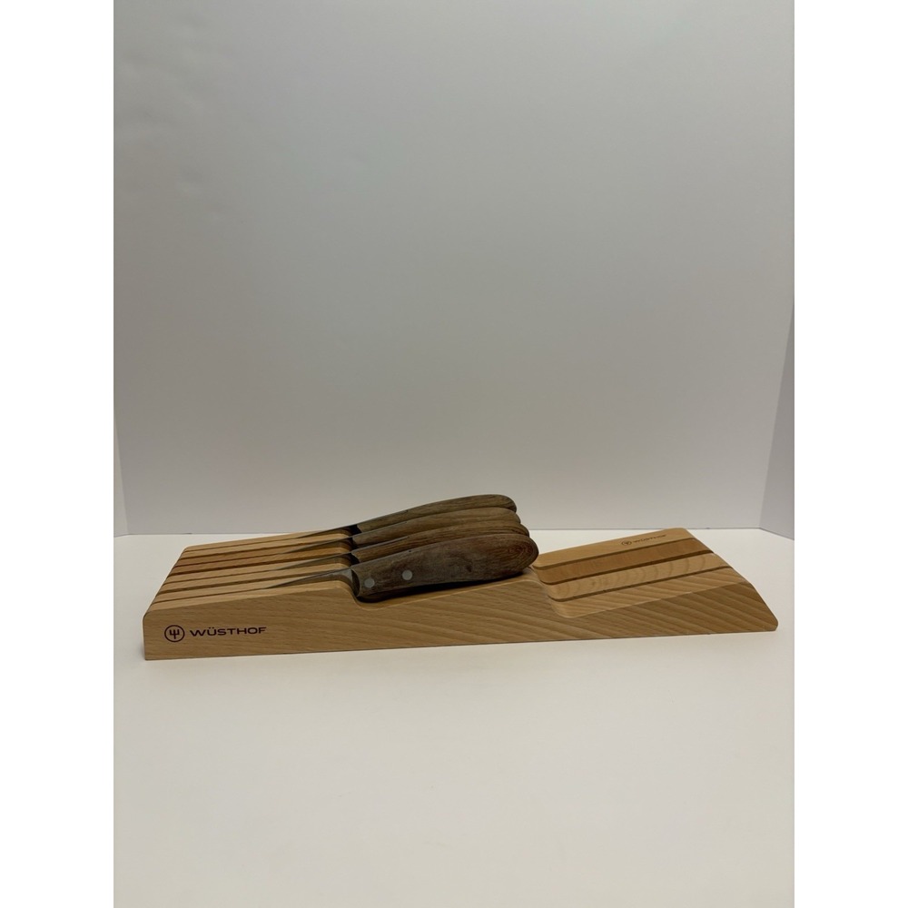 Wusthof Gourmet 5 Piece 4 Knives Set with in Drawer Block Stainless Steel